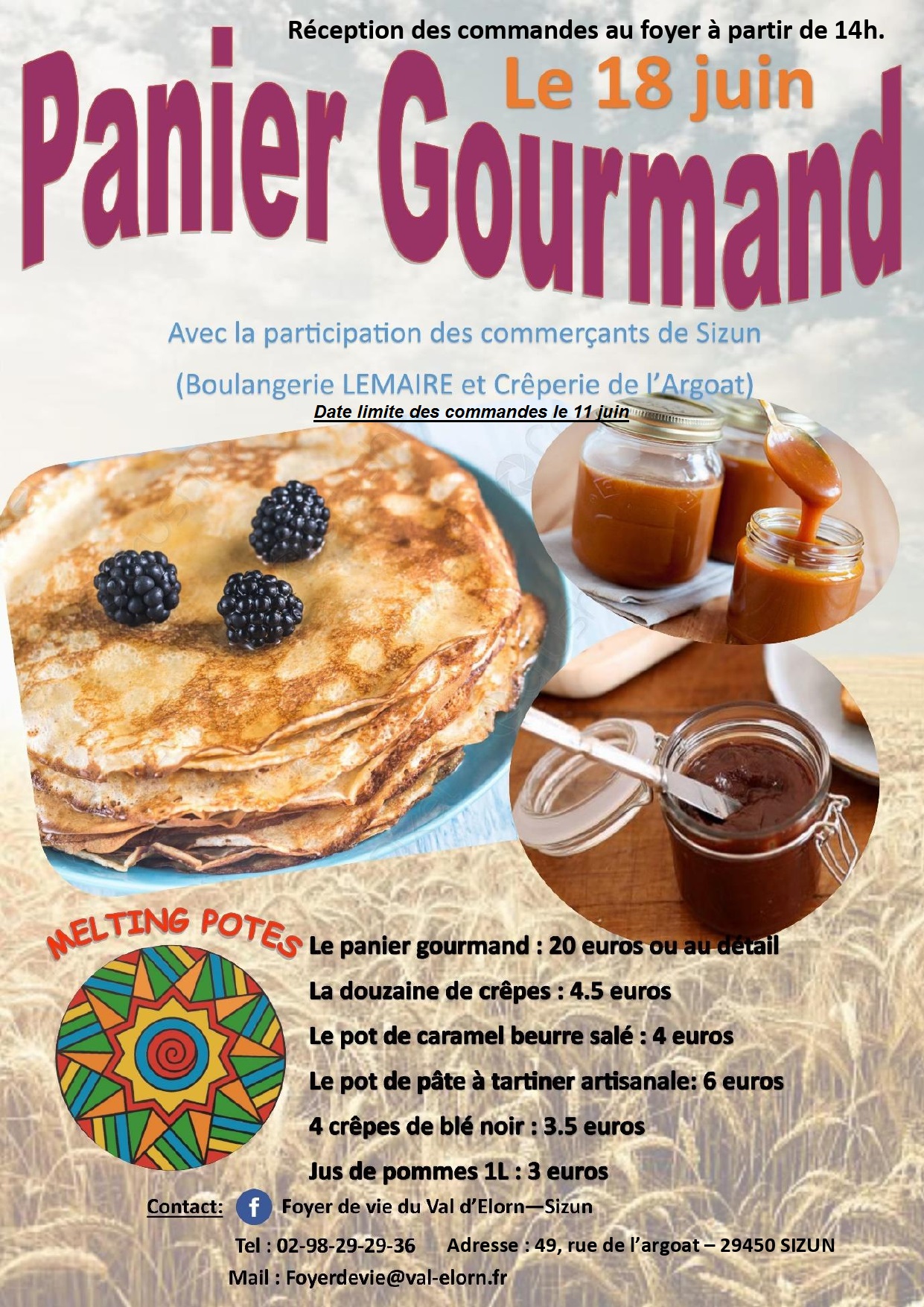 Opération Panier gourmand au profit de Melting Potes