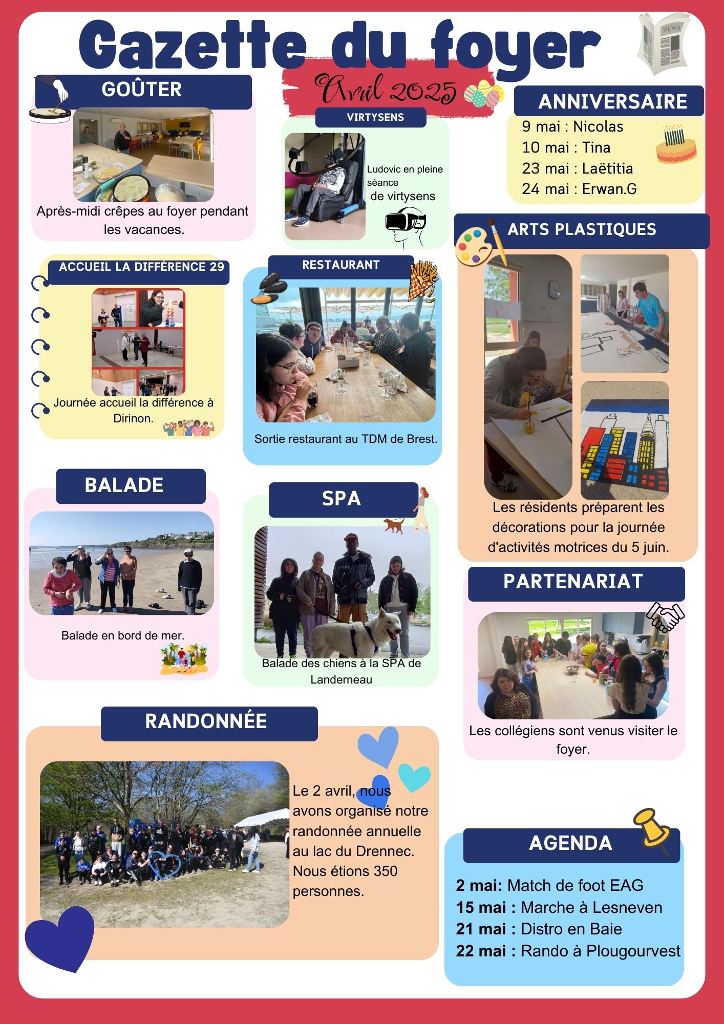 Gazette du foyer avril