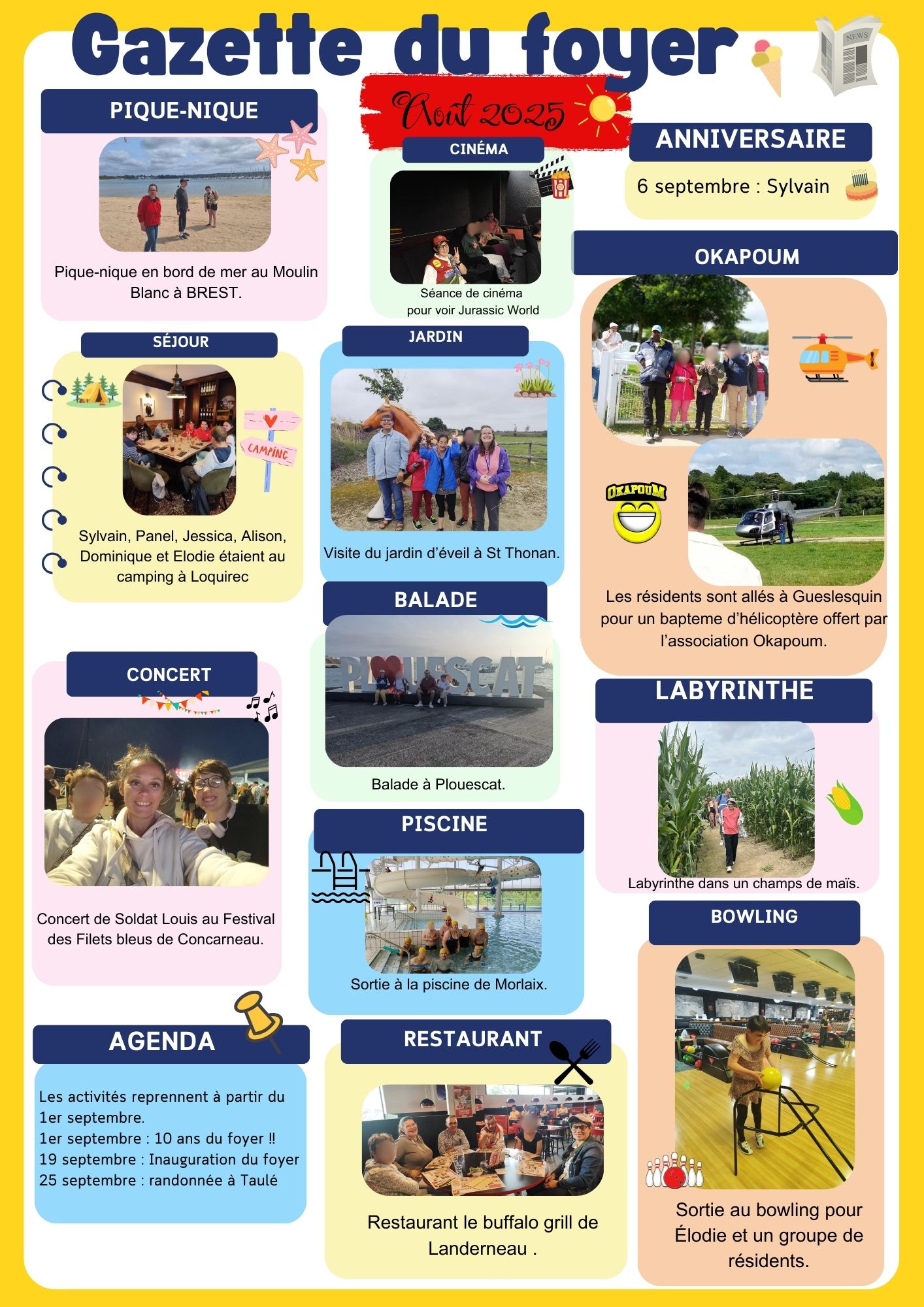 Gazette du foyer août