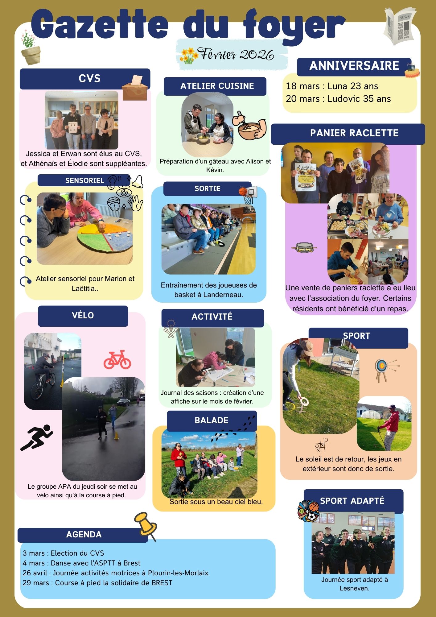 Gazette du foyer février